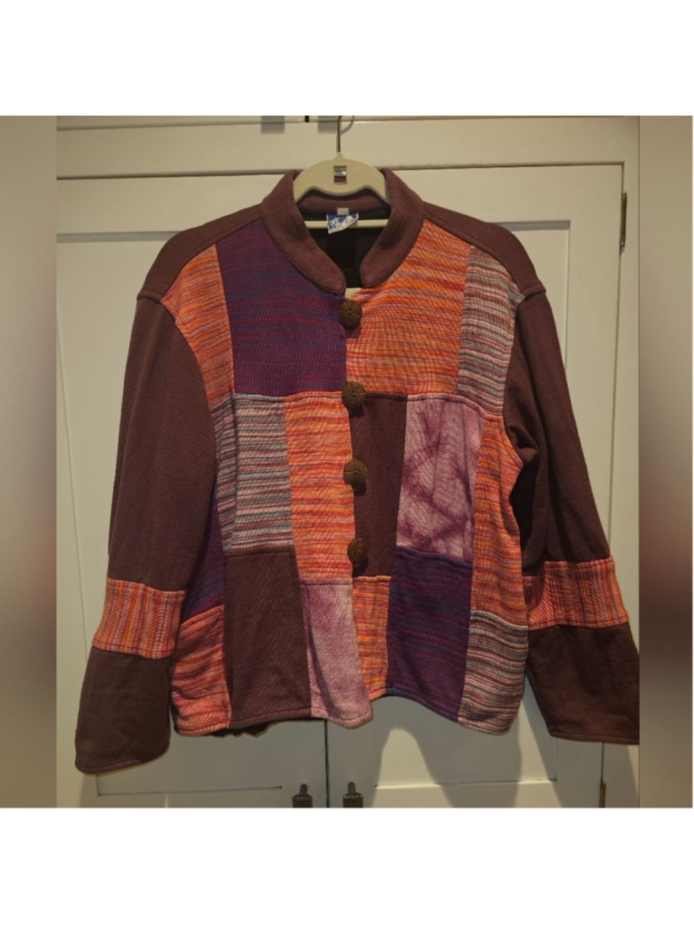 Cheppu Made in Nepal Patchwork Jacket – Size M – Boho Artisan Coat